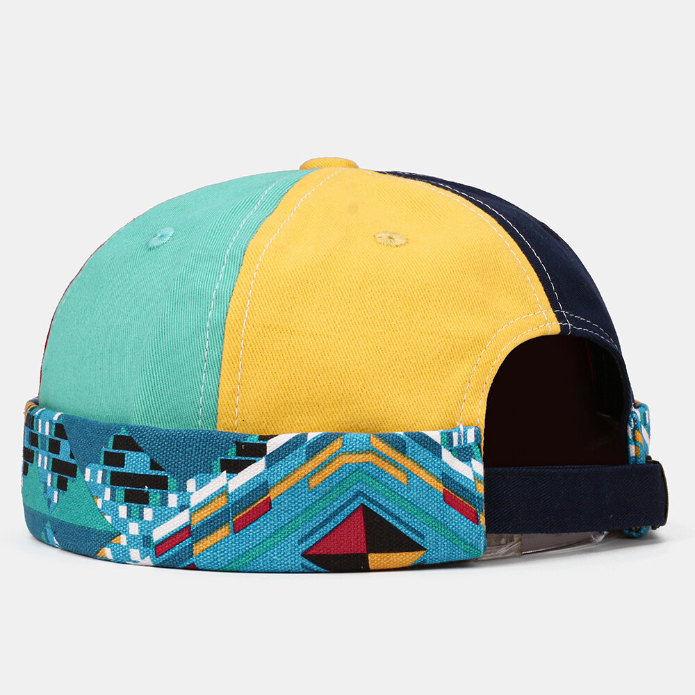 
	COLLROWN Women & Men Six-color Stitching Outdoor Leisure Hat Beanie Landlord Cap Skull Cap