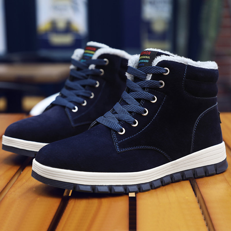 
	Large Size Men Slip Resistant Warm Lining Casual Leather Boots