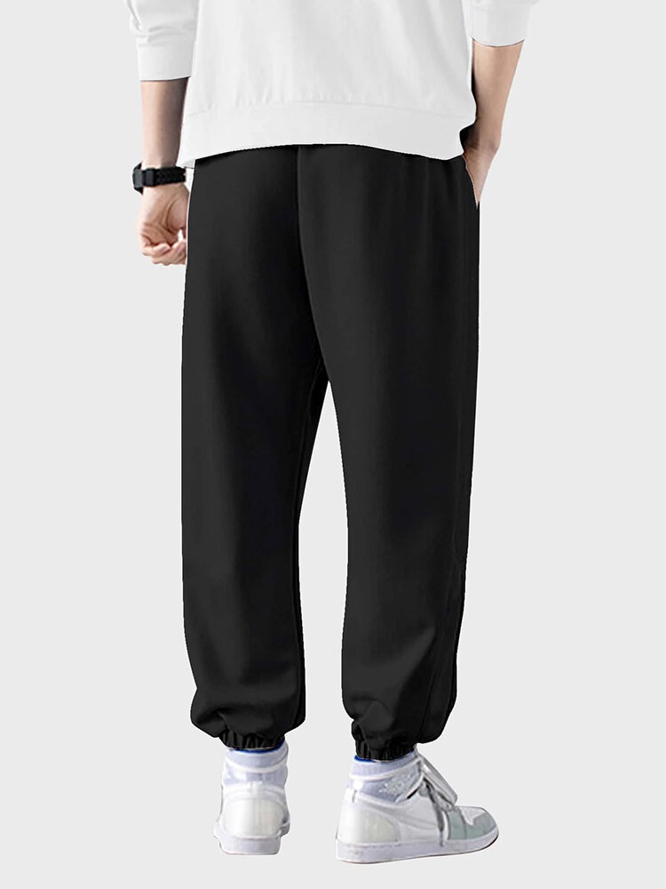 
	Mens Monochrome Rose Japanese Side Print Street Cuffed Sweatpants