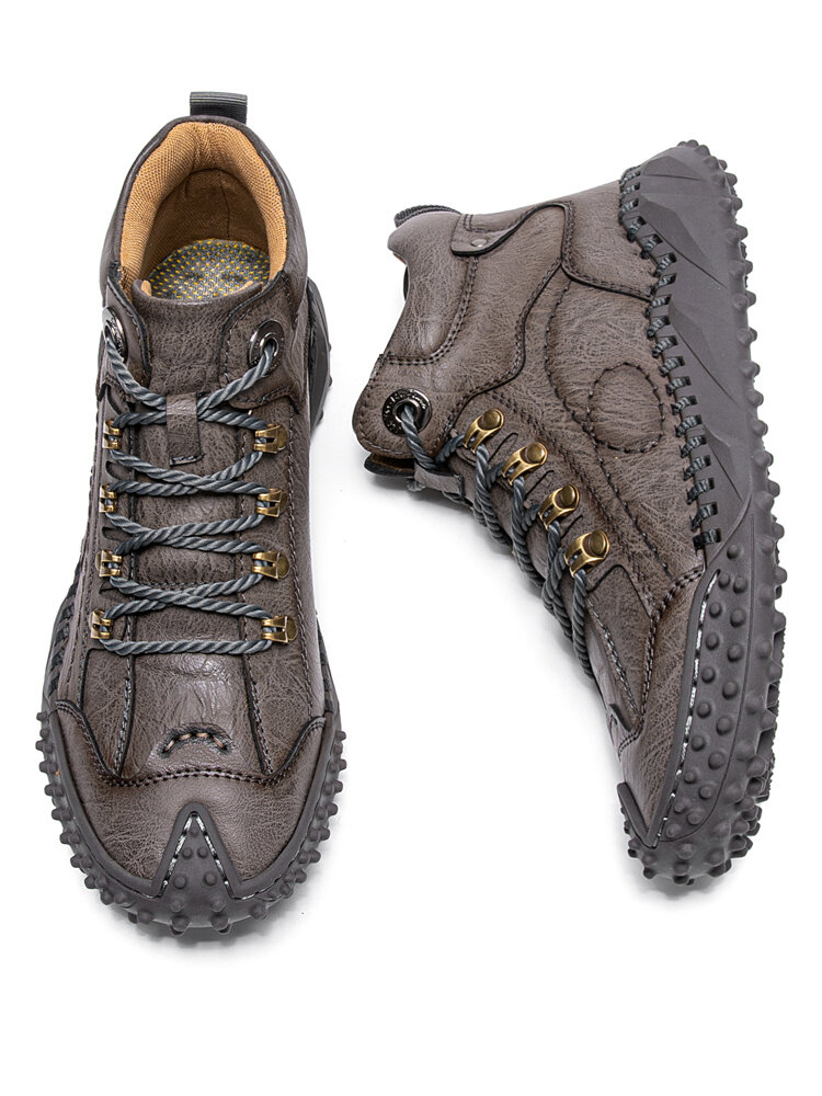 
	Menico Men Hand Stitching Metal Outdoor Casual Leather Boots