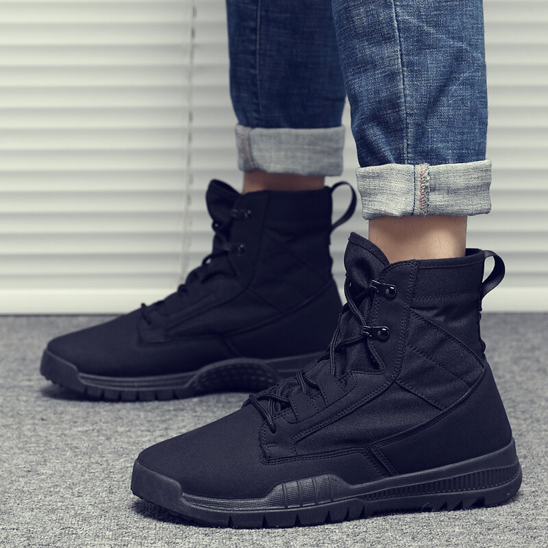 
	Men Synthetic Suede Outdoor Slip Resistant Combat Boots