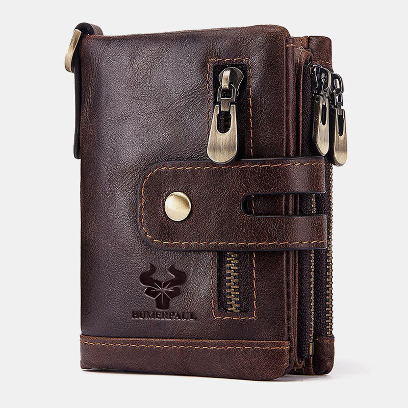 
	Men Genuine Leather RFID Wallet Card Holder