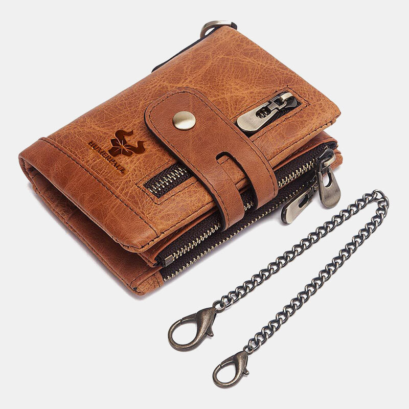 
	Men Genuine Leather RFID Wallet Card Holder