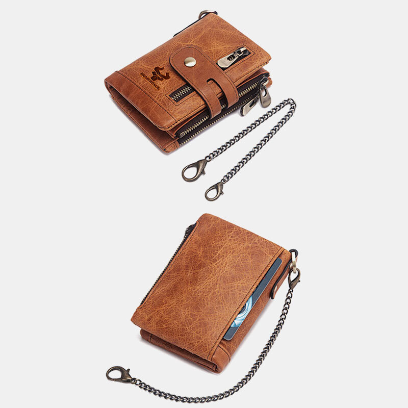 
	Men Genuine Leather RFID Wallet Card Holder