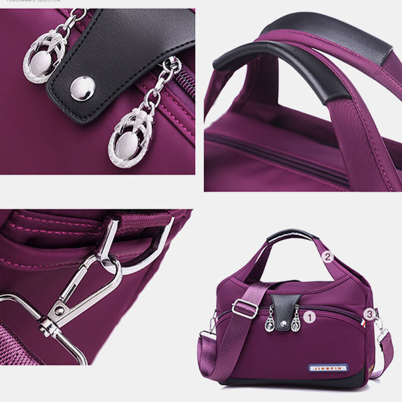 
	Women Casual Solid Color Shoulder Bag Large Capacity Ofxord Messenger Bag