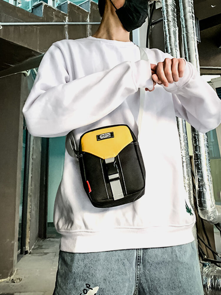 
	Men Oxford Ins Patchwork 6.5 Inch Phone Bag Crossbody Bag Hippie Bag