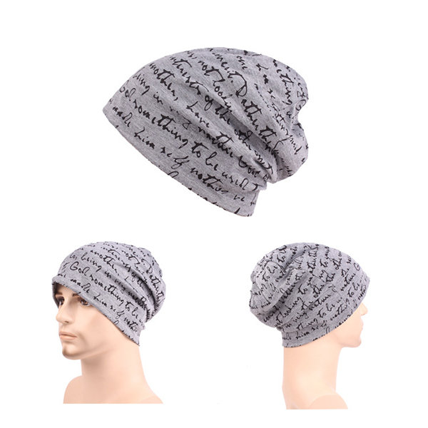 
	Men Autumn Warm Cotton Beanie Cap Casual Soft Breathable Skullies Knit Hat