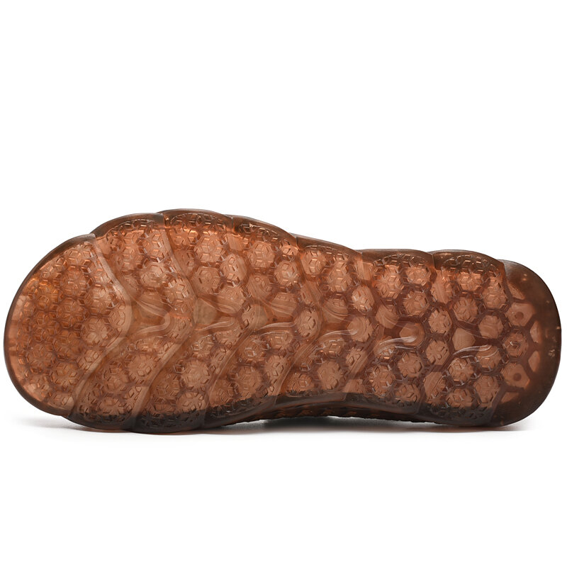 
	Men Hand Stitching Leather Hole Non Slip Outdoor Casual Sandals