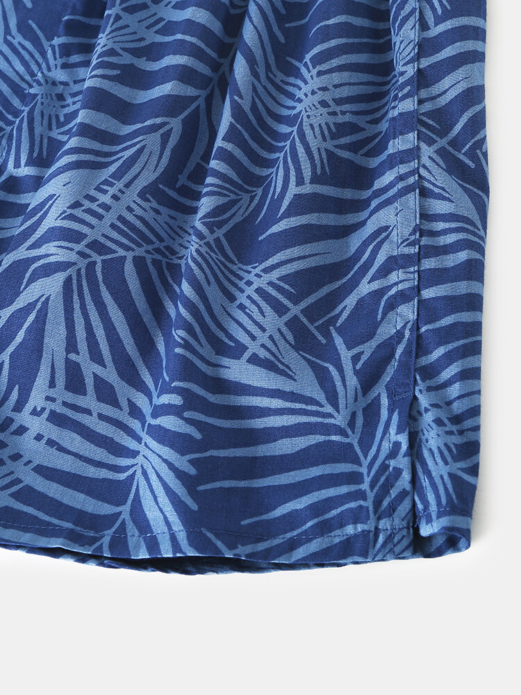 
	Mens 100% Cotton Cartoon Fruit Print Comfy Elastic Waist Home Shorts