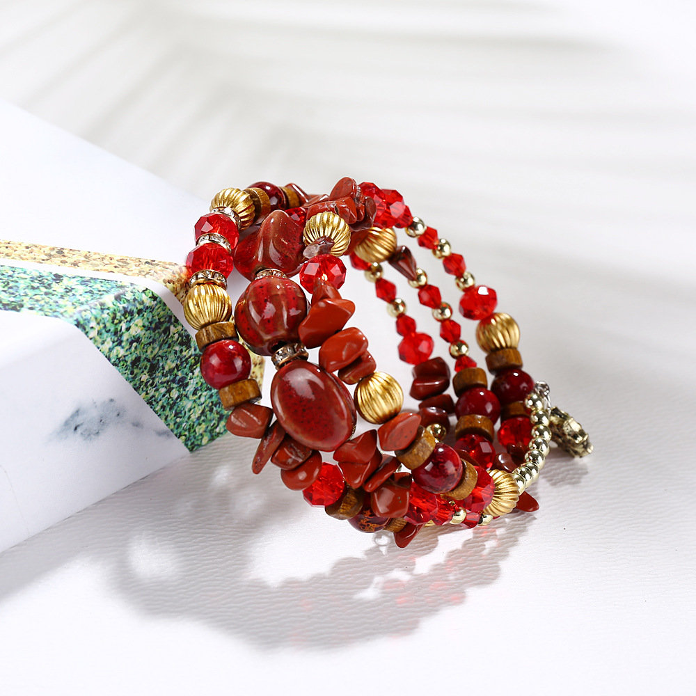 
	Bohemian Multi-Layer Bracelet Turquoise Beaded Bracelet Agate Bracelet For Women