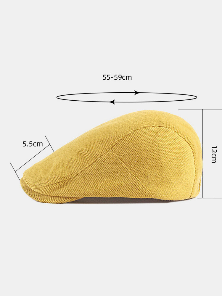 
	Men Cotton Solid Color Outdoor Leisure Wild Forward Hat Flat Cap