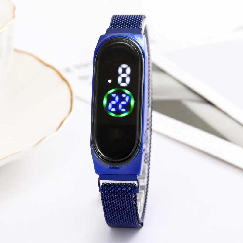 
	Fashion Simple Men Woman LED Digital Watch Luminous Sensor Waterproof Fitness Electronic Watch