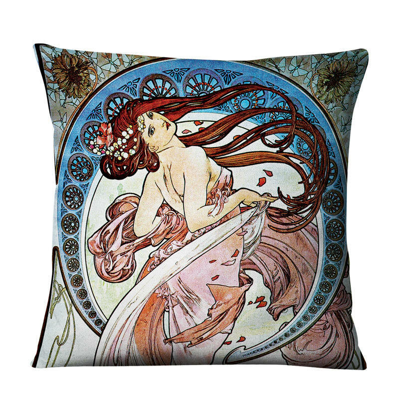 
	1 PC Pillow Case Linen Gallery Muxia Beautiful Girl Pillow Cushion Cover Throw Pillow Cover Home Car Supplies