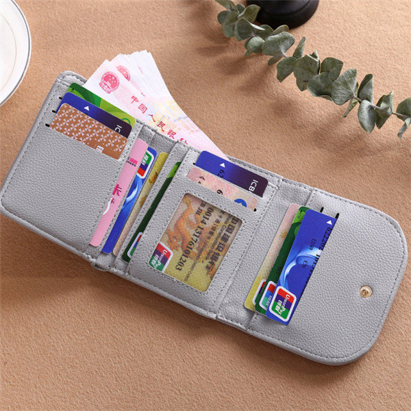 
	Tassel Candy Color Small Short Wallet Purse Card Holder For Women