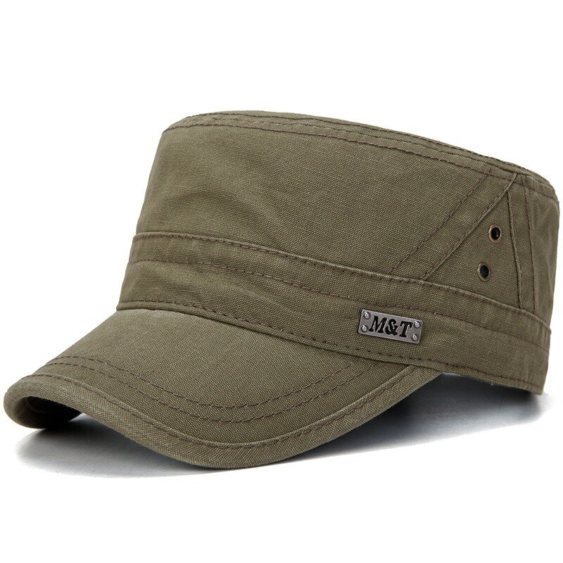 
	Men Thin Cotton Solid Color Flat Cap Sunshade Casual Outdoors Adjustable Hat