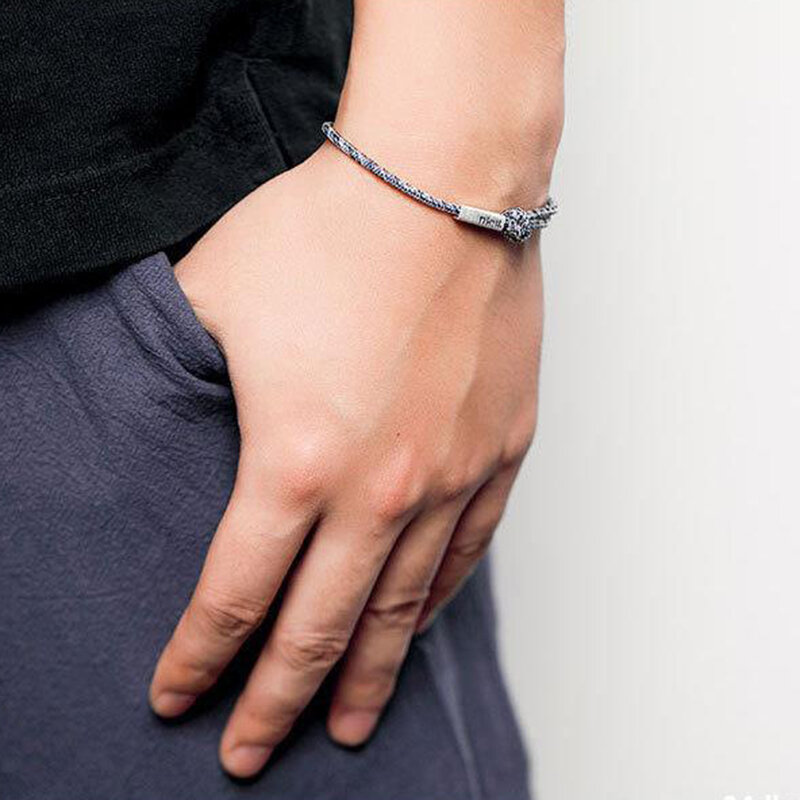 
	2Pcs Paired Magnetic Couple Bracelets 925 Silver Magnet Adjustable Woven Bracelets Valentines Gift Jewelry