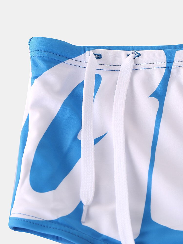 
	Men Character Print Swim Trunks Sport Hot Spring Breathable Stretch Swimwear