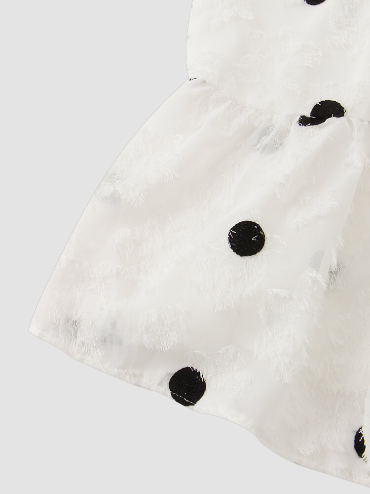 
	Dot Print Open Back Adjustable Strap Sleeveless Tank Top