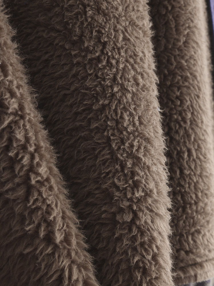 
	Vintage Embroidered Warm Fleece Frog Button Winter Coat