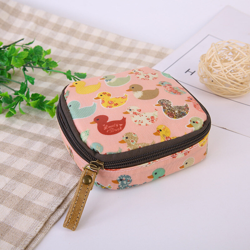 
	Cloth Waterproof Zipper Sanitary Napkin Cosmetic Storage Bag Coin Purse