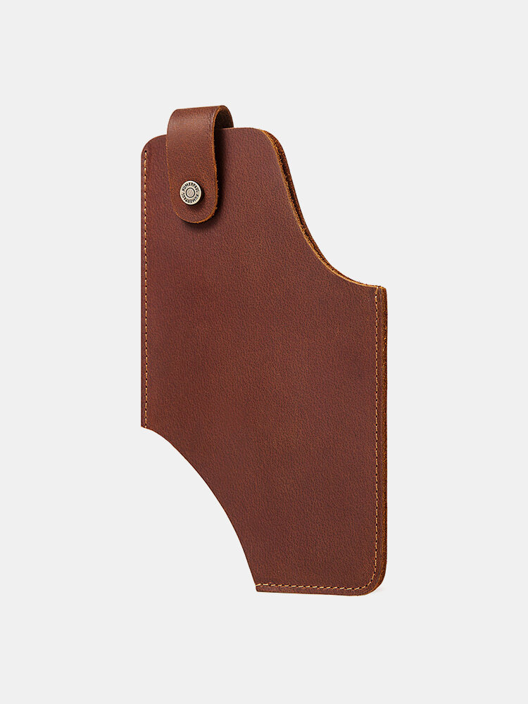 
	Men EDC Vintage Genuine Leather Crazy Horse Leather Cow Leather 6.5 Inch Phone Bag Wasit Bag Belt Sheath