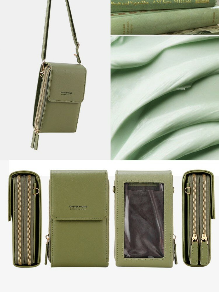 
	6.5 inch Touch Screen Bag RFID Clutch Bag Card Bag Large Capacity Multi-Pocket Crossbody Phone Bag