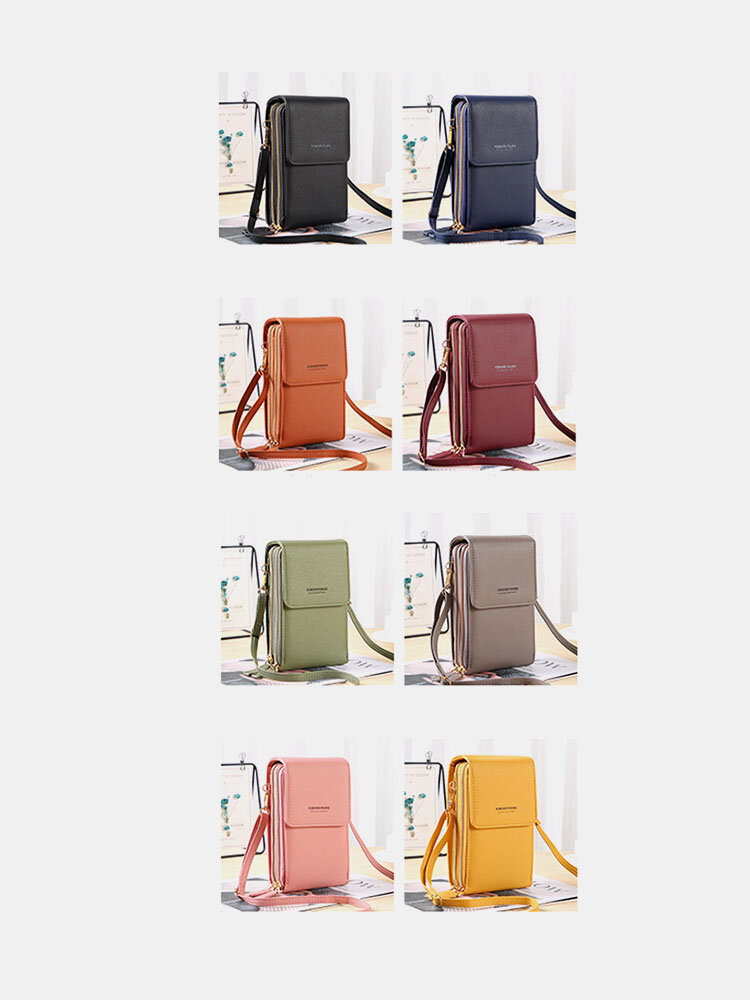 
	6.5 inch Touch Screen Bag RFID Clutch Bag Card Bag Large Capacity Multi-Pocket Crossbody Phone Bag