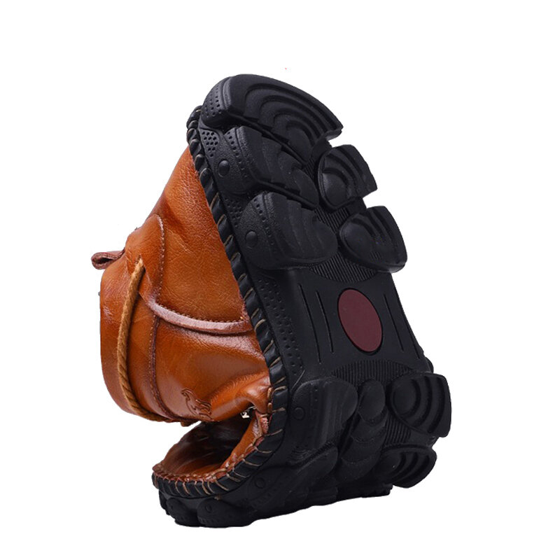 
	Menico Men Hand Stitching Cow Leather Non Slip Soft Sole Casual Boots