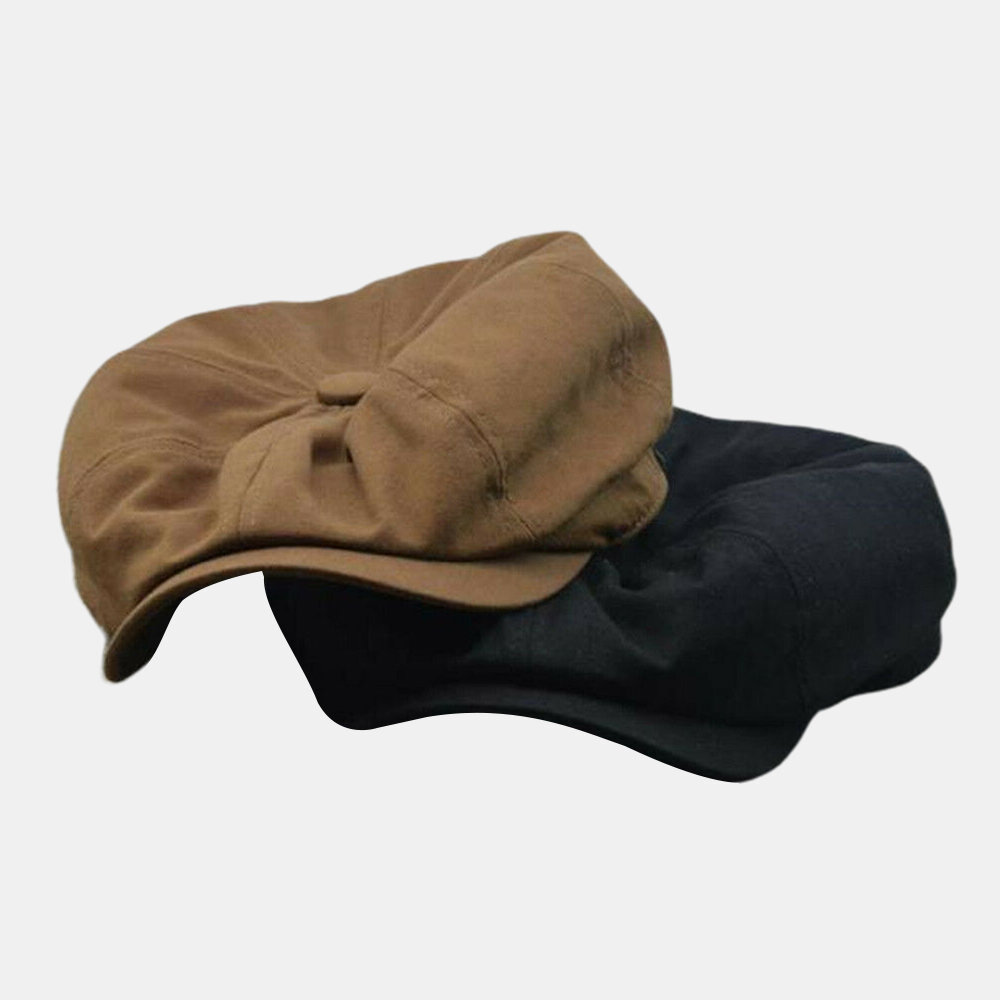 
	Men Vintage Painter Beret Hats Octagonal Newsboy Cap Cabbie Lvy Flat Hat