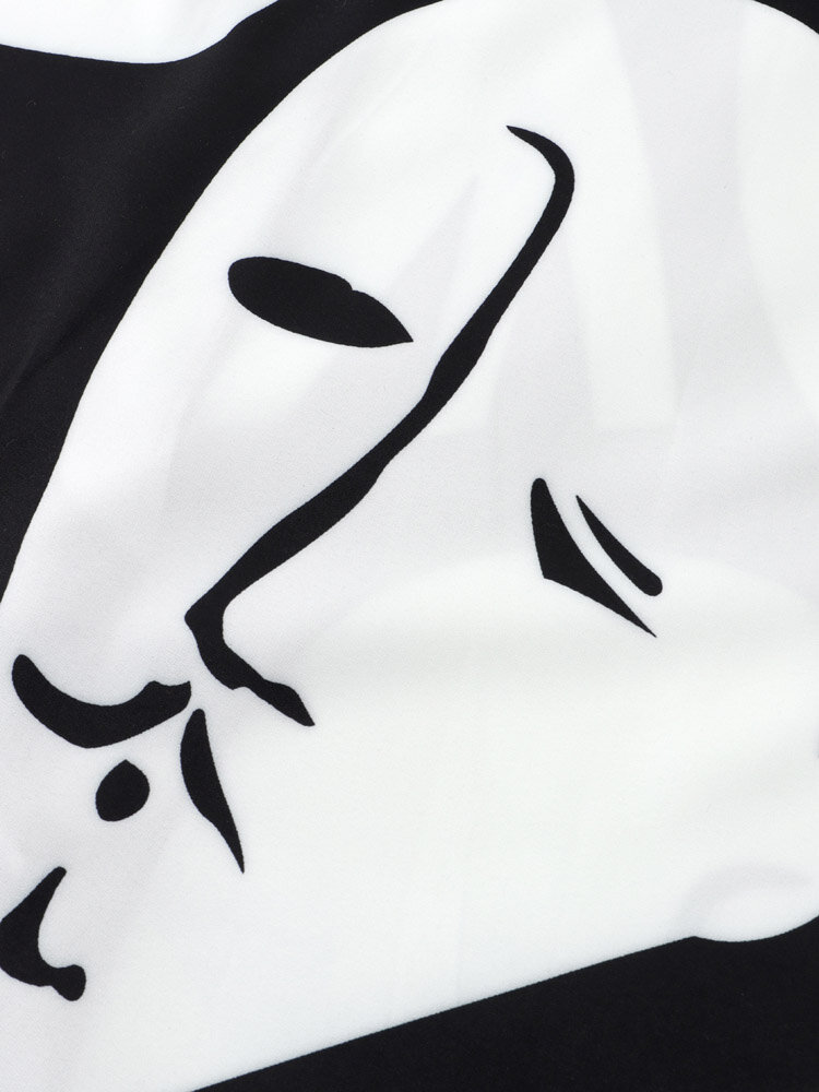 
	Mens Abstract Face All Over Print Street Short Sleeve Shirts